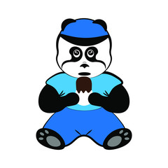 panda with ice cream © Aksana