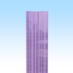 3d rendering illustration of skyscraper