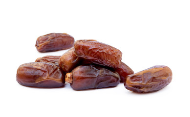 Dried sweet dates isolated on a white background
