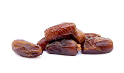 Dried sweet dates isolated on a white background