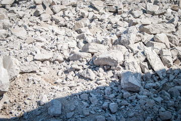 Broken Concrete After Demolition