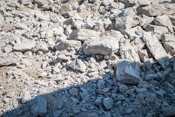 Broken Concrete After Demolition