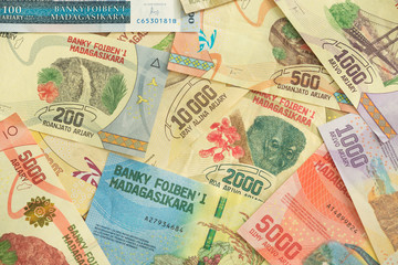 Fototapeta na wymiar Madagascar money / Ariary