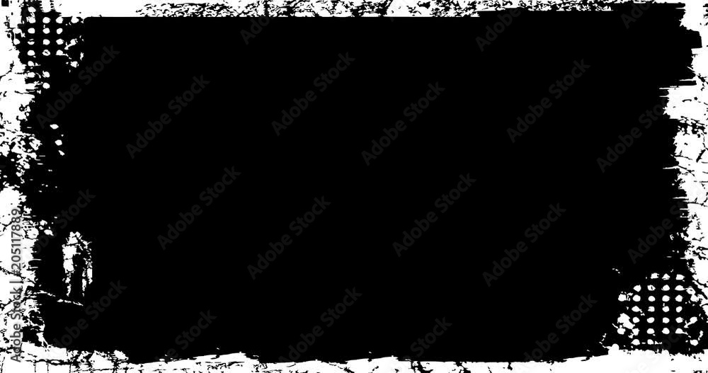 Poster grunge distressed frame textured loop/ animation of a vintage motion graphic with black and white gr