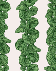 Seamless indigo tropical pattern.