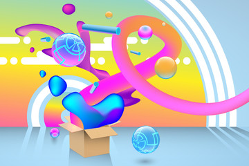 Abstract multicolored party background