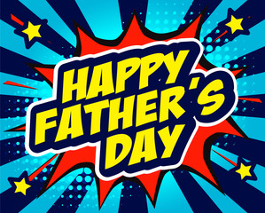happy father's day hero vector illustration