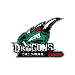 Logo template with Dragon head.