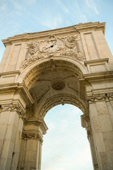 Rua Augusta Arch near Commerce square in Lisbon