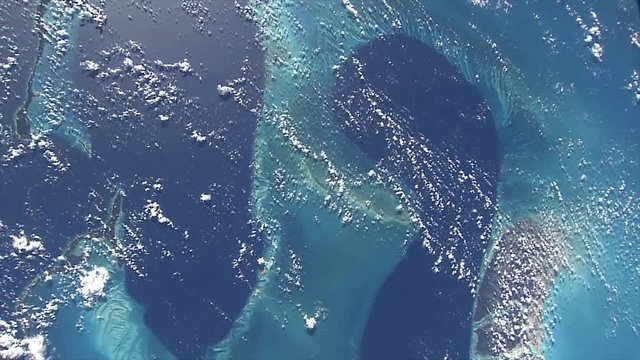 Overhead timelapse, ocean from outersapce