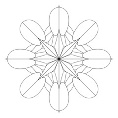 Einzigartige Schneeflocke