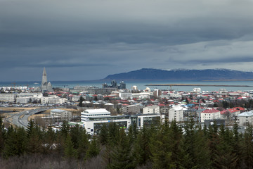 A cloudy day in Reykjavik