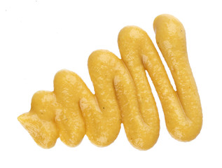 Mustard sauce isolated on white background