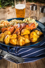 Grilled meat shashlik