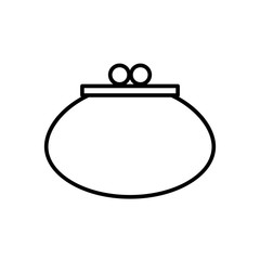 women's wallet, linear icon. vector illustration.