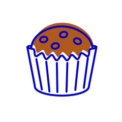 muffin vector line icon