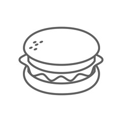 hamburger vector line icon