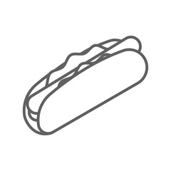 hotdog vector line icon