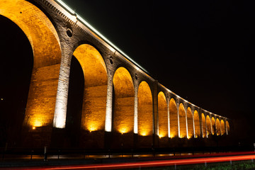 Altenbekener Viadukt bei Nacht