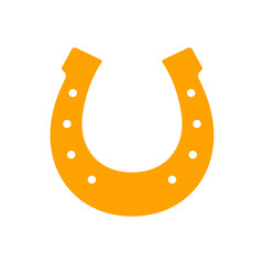 horseshoe, simple icon. vector flat illustration.