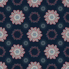  Vector illustration background. Abstract pattern of decorative flowers. Design elements for Scrapbook. Can be used for wallpapers, fills images, background, surface