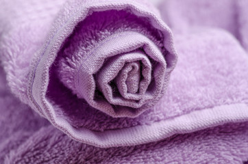 lilac towel macro