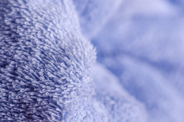 Blue towel macro