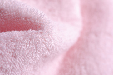 Pink towel macro