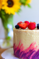 Beerentorte Erdbeerseite