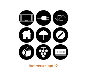 set icons vector template