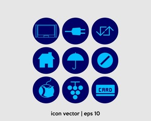 set icons vector template