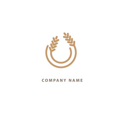 Vector stock logo, abstract nature sign.