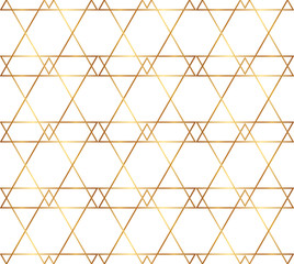 Seamless golden lines geometric modern pattern. Background with triangles