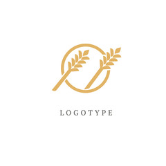 Vector stock logo, abstract nature sign.