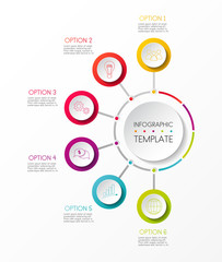 Business infographic template - colourful diagram. Vector.