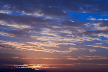 beautiful colorful sky and cloud in twilight time background