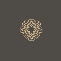 Celtic knot vector. Ornamental tattoo symbol. Luxury circle retro emblem.Traditional scottish vector logo.