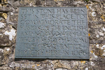 Battle of Hastings Plaque at Battle Abbey