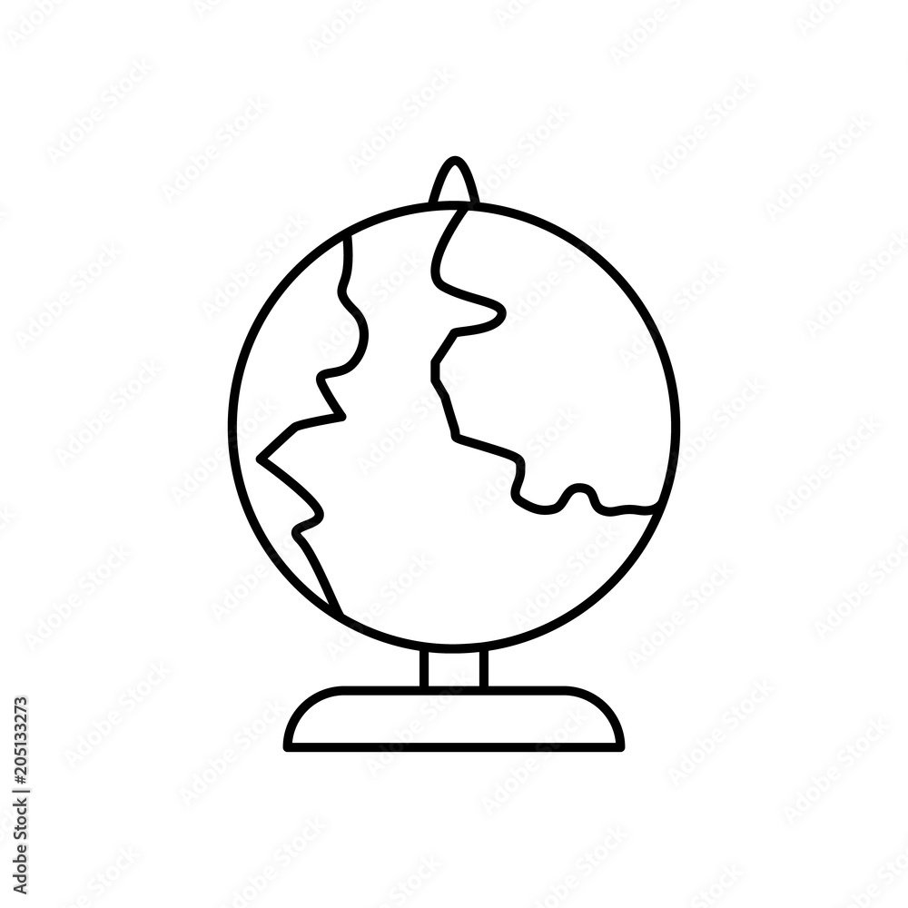 Poster globe icon. element of web icon for mobile concept and web apps.