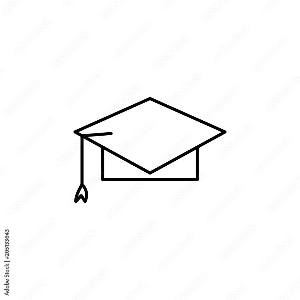 Poster student's cap icon. element of web icon for mobile concept and w