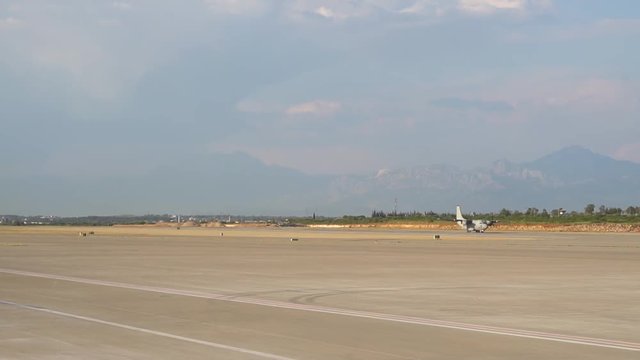  Air Force plane on the runway.