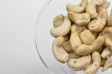 Background with cashew nuts