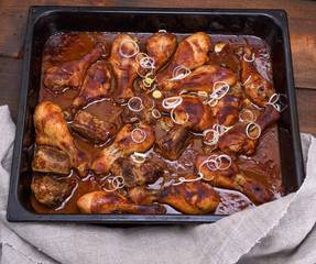 chicken thighs in tomato honey sauce