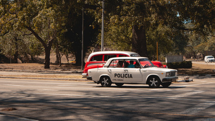 Police car in Cuba
