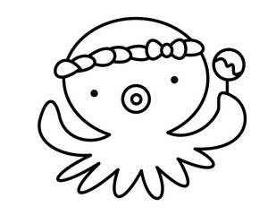 たこ焼きハチマキ(線画)