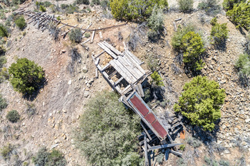 Old mine remains - aerial view