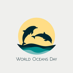 Background for the World Oceans Day card.