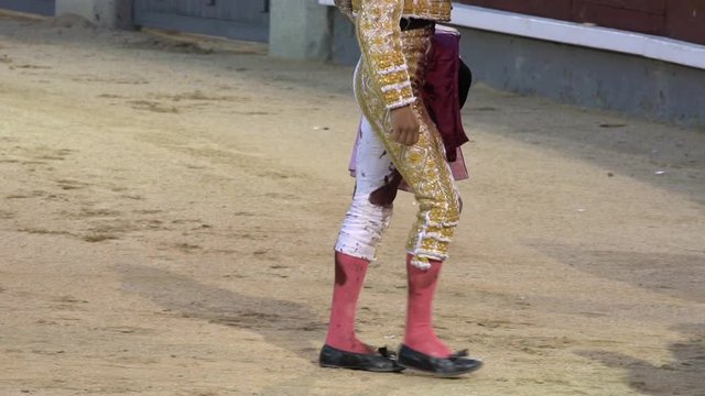 Bullfighter Walking in the bullring