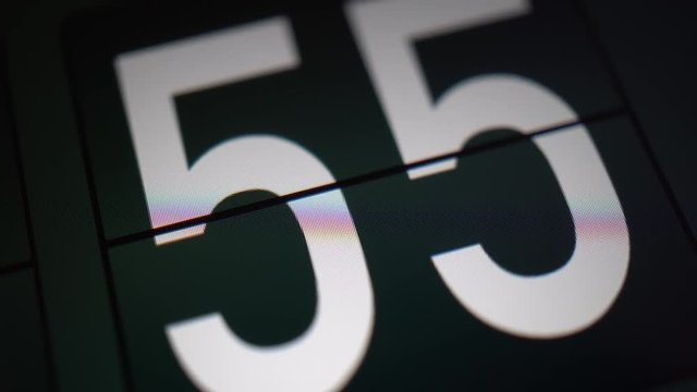 4k Flip Countdown 1 Minute
