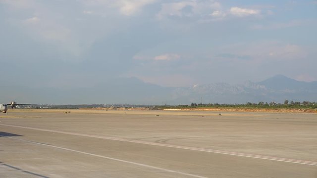  Air Force plane on the runway.